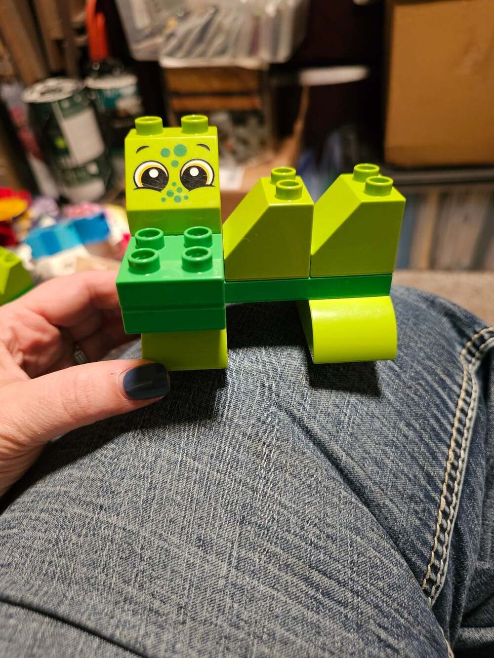 Lego Duplo Green Dinosaur Crocodile Animal Brick Figure